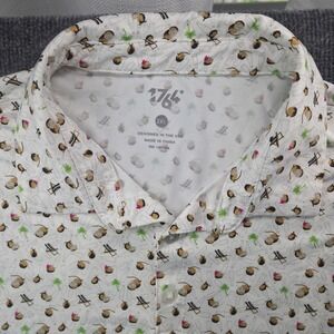 1764 Polo Shirt Mens 2XL White Tropical Performance Stretch Beachy No Flaws